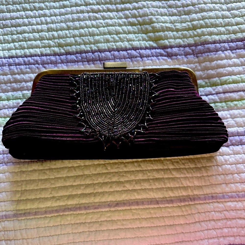 Plum evening purse